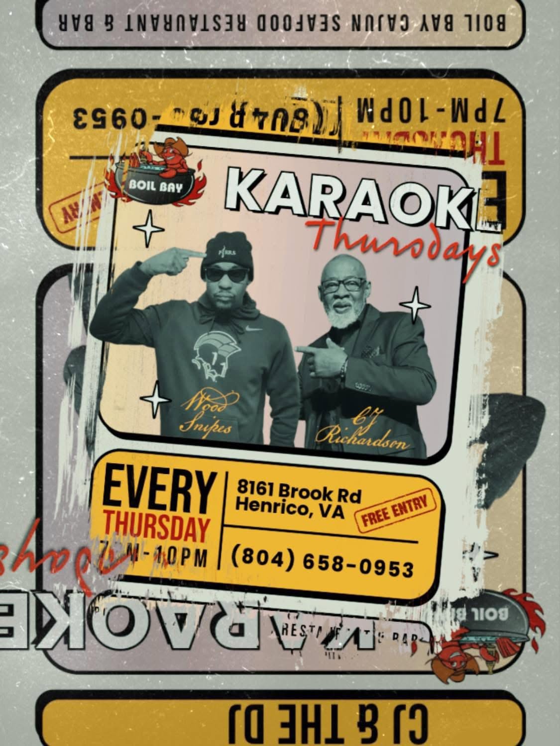 Karaoke Thursdays at Boil Bay — Every Thursday 7PM–10PM